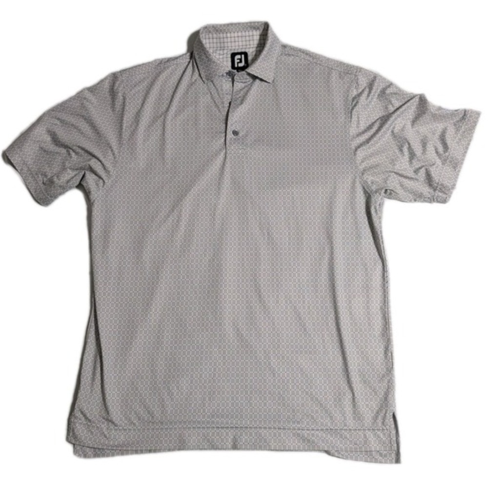 FootJoy FJ ProDry‎ M Blue Grid Golf Polo 1922 Tree Logo Shirt